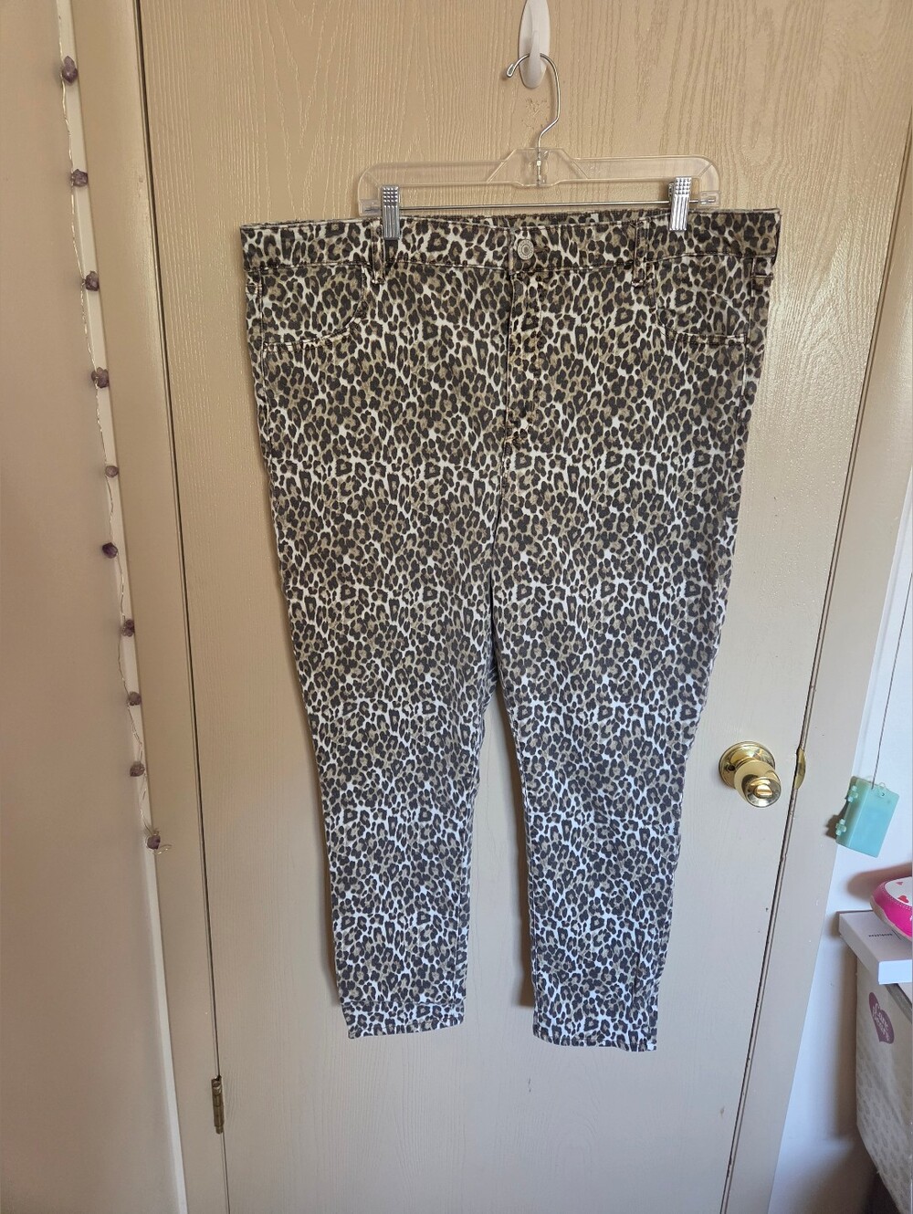 American Eagle Cheetah Print Next Level Stretch Jeggings Womens Plus Size 22